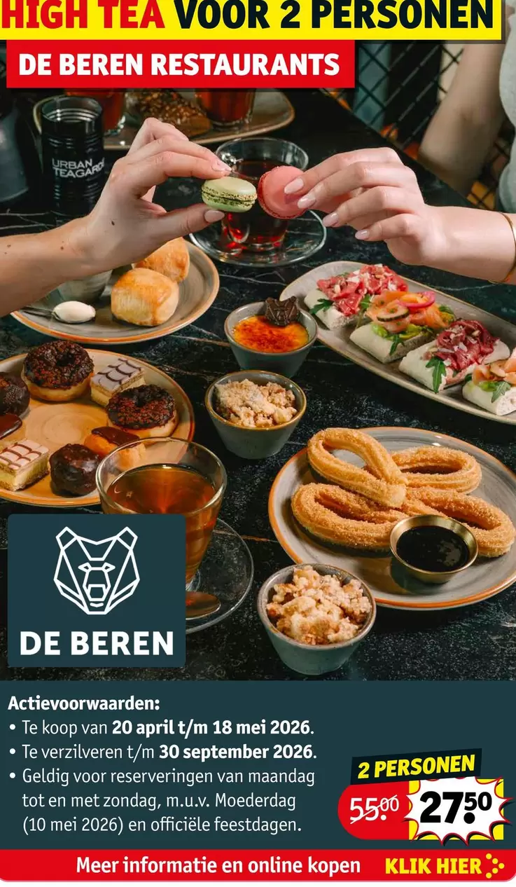 De - HIGH TEA VOOR 2 PERSONEN