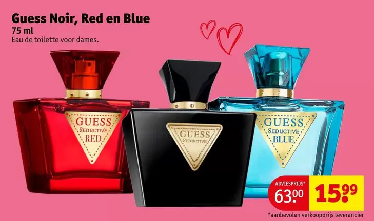 Guess -  Noir, Red en Blue