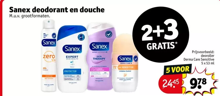Sanex deodorant en douche