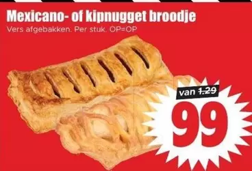 Mexicano- of kipnugget broodje