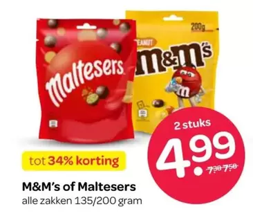 M&M's -  of Maltesers