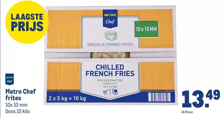 Chef - Metro  frites 10x 10 mm