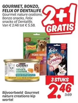 Gourmet -  nature creations, Bonzo, Felix snacks