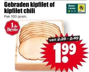 Gebraaden kipfilet of kipfilet chili