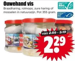 Ouwehand -  vis Braad Haring, rolmops, zure haring of mosselen in natuurazijn
