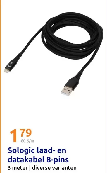 laad- en datakabel 8-pins