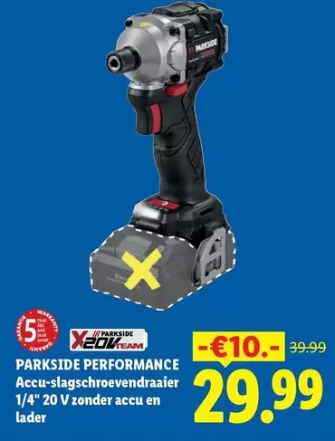 Accu-slagschroevendraaier 1/4" 20 V zonder accu en lader