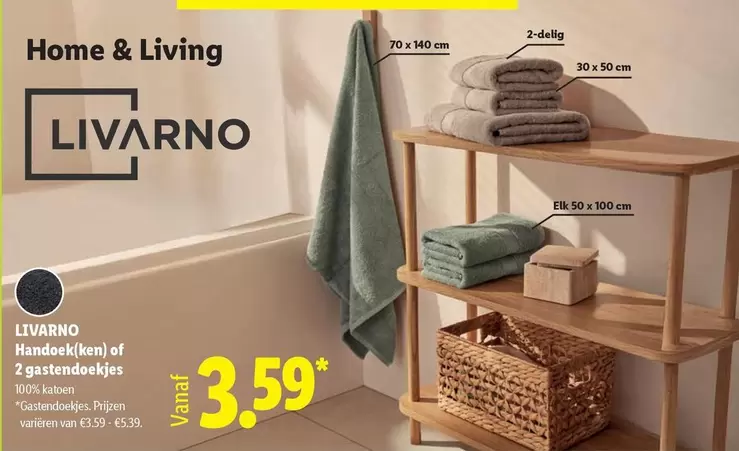 Handdoeken of 2 gastendoekjes