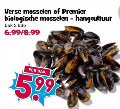 Verse mosselen of Premier biologische mosselen - hangcultuur