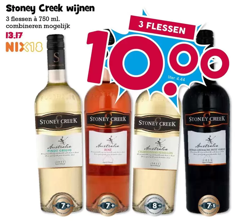rose - Stoney Creek wijnen 3 flessen