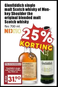 glenfiddich - Glenfiddich single malt Scotch whisky of Monkey Shoulder the original blended malt Scotch whisky