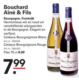 De - Coteaux Bourguignons Blanc Art.nr. 186492, Coteaux Bourguignons Rouge Art.nr. 186493