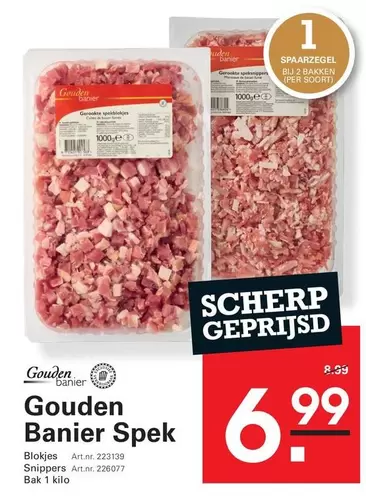 Gouden Banier Spek Blokjes Snippers