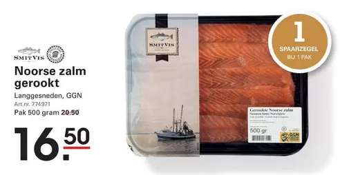 Noorse zalm gerookt Langgesneden