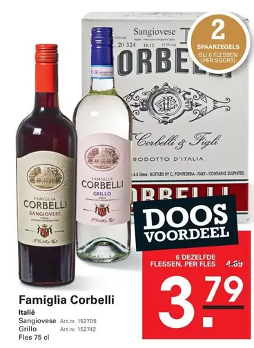 Vintage - Famiglia Corbelli Sangiovese