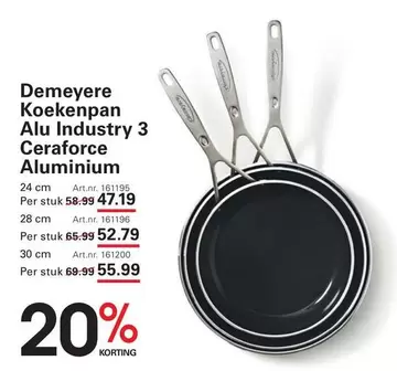 Koekenpan Alu Industry 3 CeraForce Aluminium