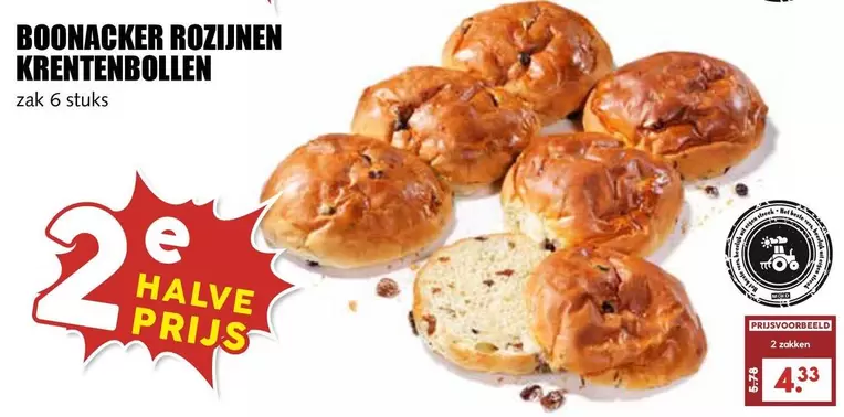 be - BOONACKER ROZIJNEN KRENTENBOLLEN
