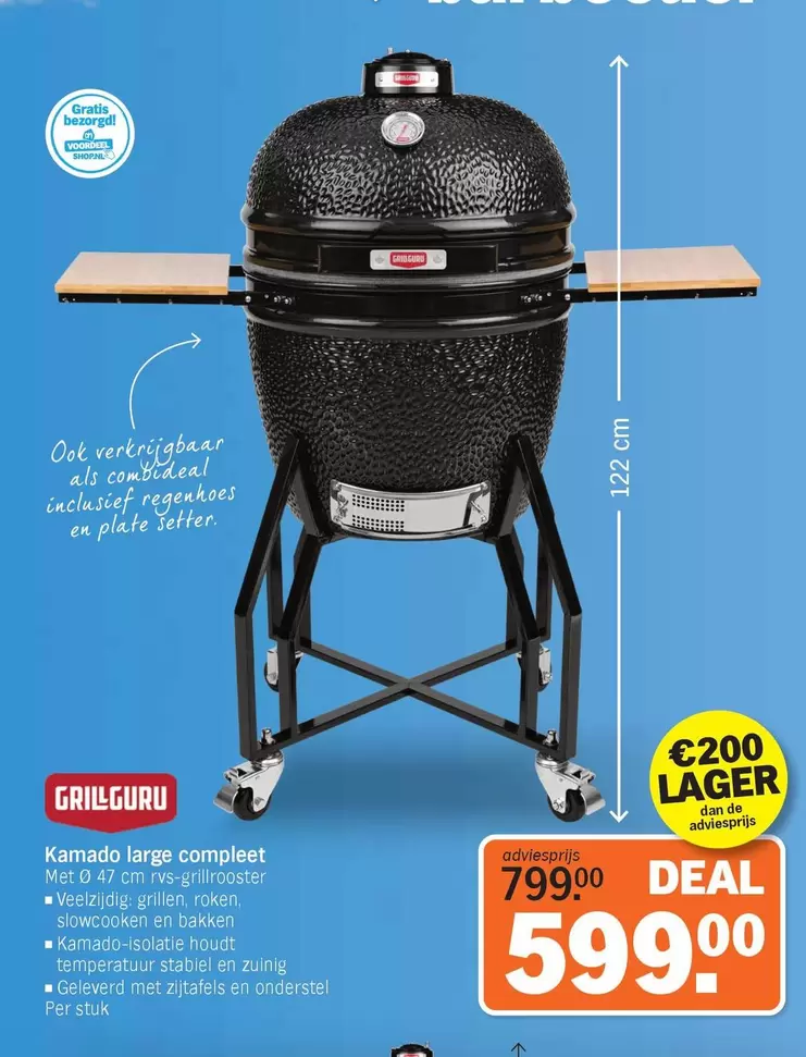 De - Kamado large compleet