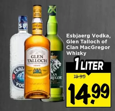 Esbjaerg Vodka, Glen Talloch of Clan MacGregor Whisky
