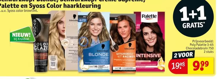 Schwarzkopf Creme Supreme, Palette en Syoss Color haarkleuring