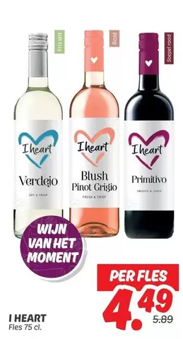 I HEART Verdejo, Blush Pinot Grigio, Primitivo