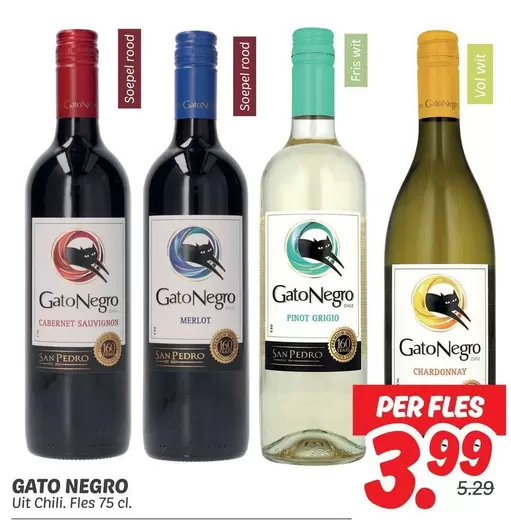 Gato Negro Uit Chili, Fles 75 cl.