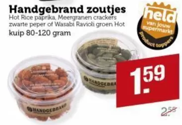 Handgebrand zoutjes
