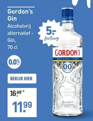 Gordon's - Gin Alcoholvrij alternatief