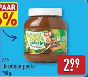 Op - Hazelnootpasta