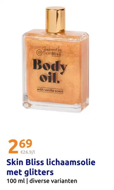 Lichaamsolie met glitters