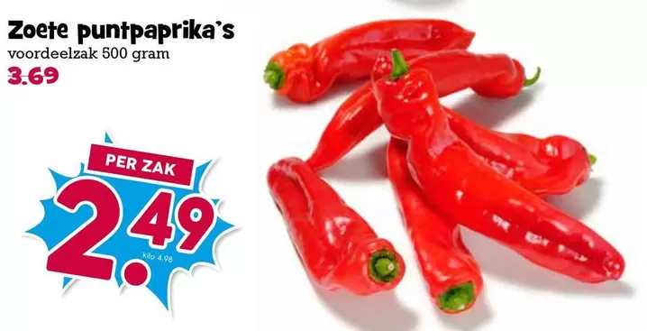 Zoete puntpaprika's