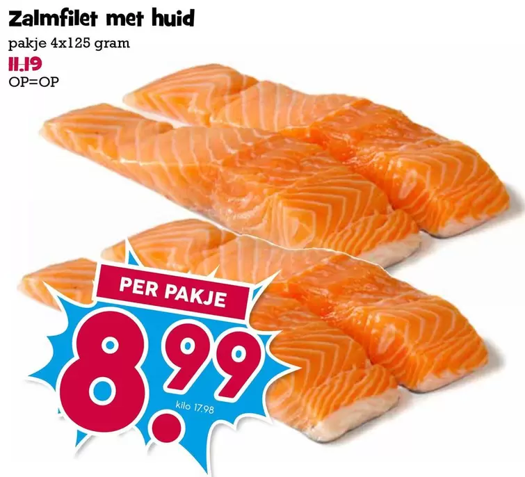 Zalmfilet met huid
