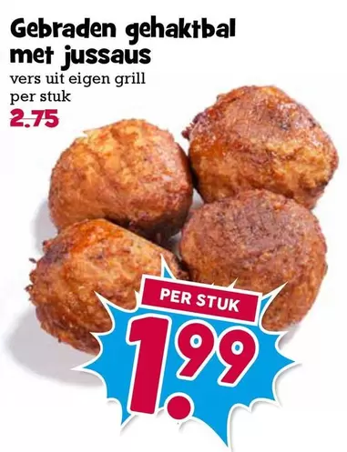 Gebraden gehaktbal met jussaus