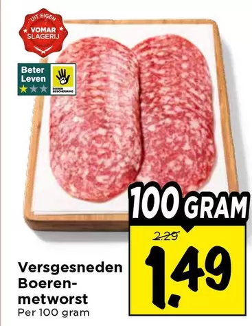 Versgesneden Boerenmetworst