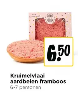 Kruimelvlaai aardbeien framboos