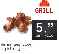 Warm gegrilde kipkluifjes