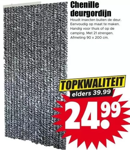 De - Chenille deurGordijn