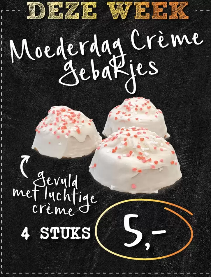 Moederdag Crème Gebakjes
