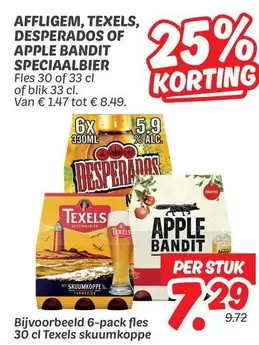 Texels - AFFLIGEM, TEXELS, DESPERADOS OF APPLE BANDIT SPECIAALBIER