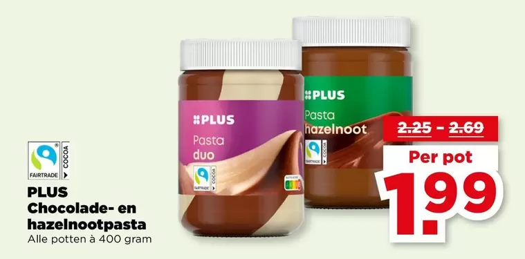 Duo - Chocolade- en hazelnootpasta