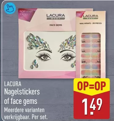 Nagelstickers of face gems