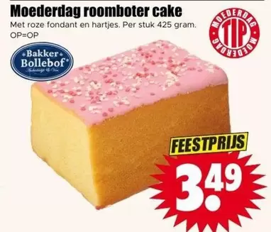 Moederdag roomboter cake