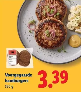 Voorgegaarde hamburgers