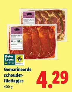 Gemarineerde schouderfiletlaapjes