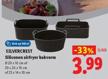 Op - Siliconen airfryer bakvorm