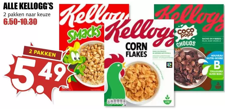 Kellogg's -  Smacks, Corn Flakes, Coco Pops Chocos