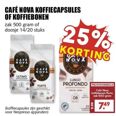 Nespresso - CAFÉ NOVA KOFFIECAPSULES OF KOFFIEBONEN
