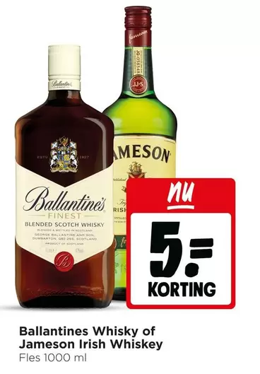 Jameson - Ballantines Finest Blended Scotch Whisky or  Irish Whiskey
