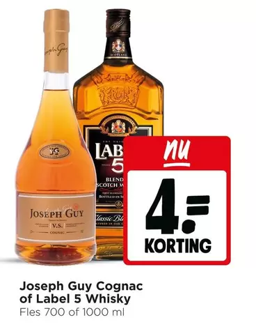 Label - Joseph Guy Cognac Fles 700 ml