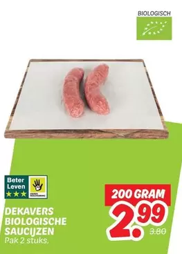 DEKAVERS BIOLOGISCHE SAUCIJZEN